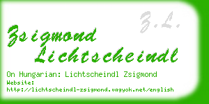 zsigmond lichtscheindl business card